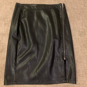 Black leather skirt